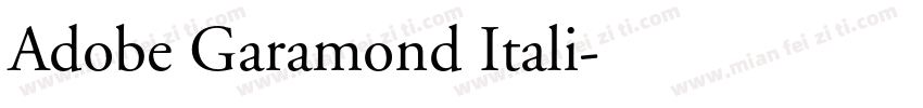 Adobe Garamond Itali字体转换